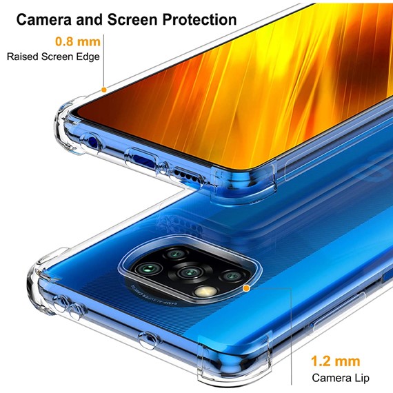 CaseUp Xiaomi Poco X3 NFC Kılıf Titan Crystal Şeffaf 5